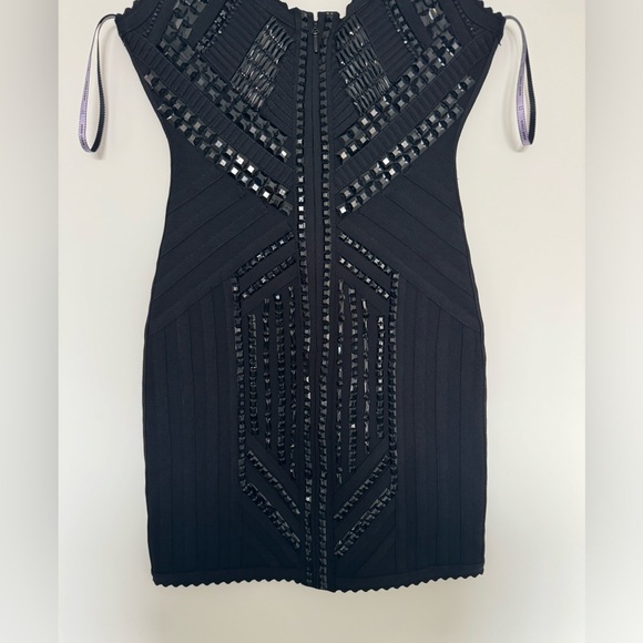 Herve Leger Black Beaded/Studded/Sequin Bandage Dress, size Small NWOT - Picture 7 of 8